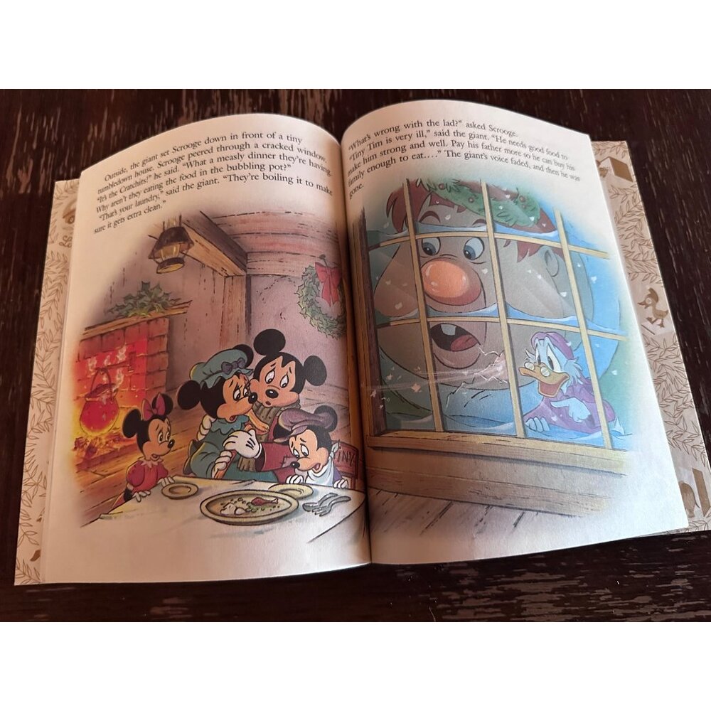 Vintage 1983 Disney Mickeys Christmas Carol Little Golden Book Hardcover Illustr - Picture 11 of 15
